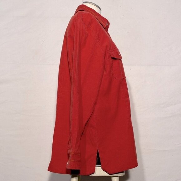 Cotton Ginny Plus Burnt Orange Corduroy Long Sleeve Top (size S fits like XL) - Picture 4 of 11